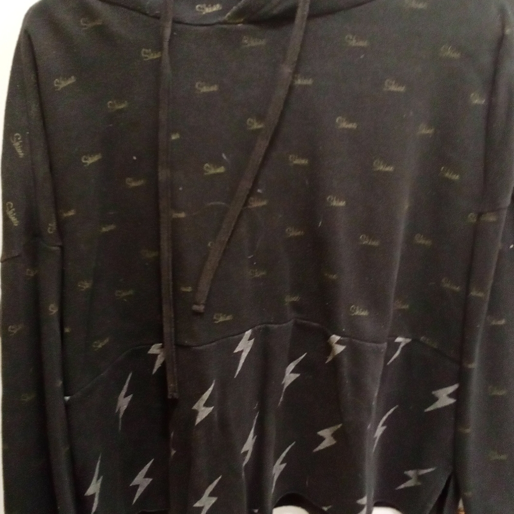 Black Graphic Hoodie by